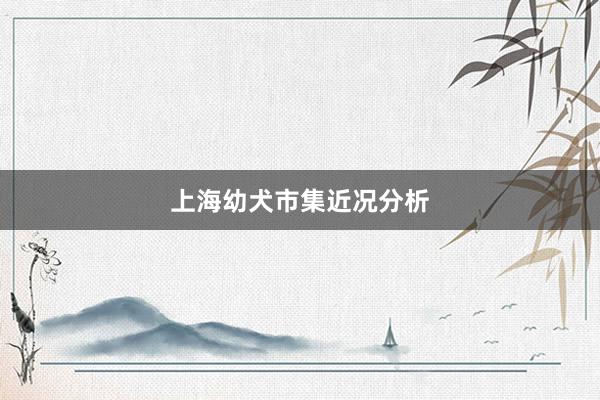 上海幼犬市集近况分析